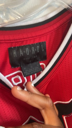 Jordan Michael #23 Men's S Basketball Jersey Red/Black/White - photo 5