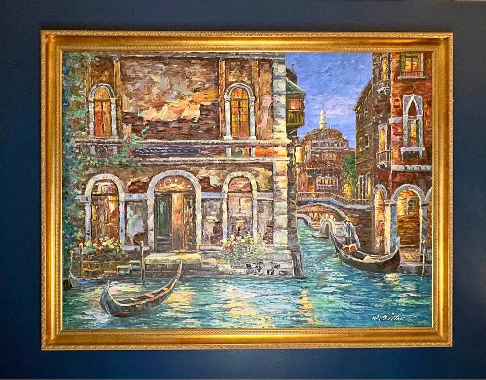 Large Framed Venice Painting