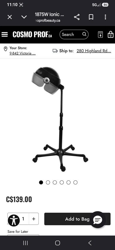 1875W Ionic Pro Rollabout Tourmaline Dryer - photo 2
