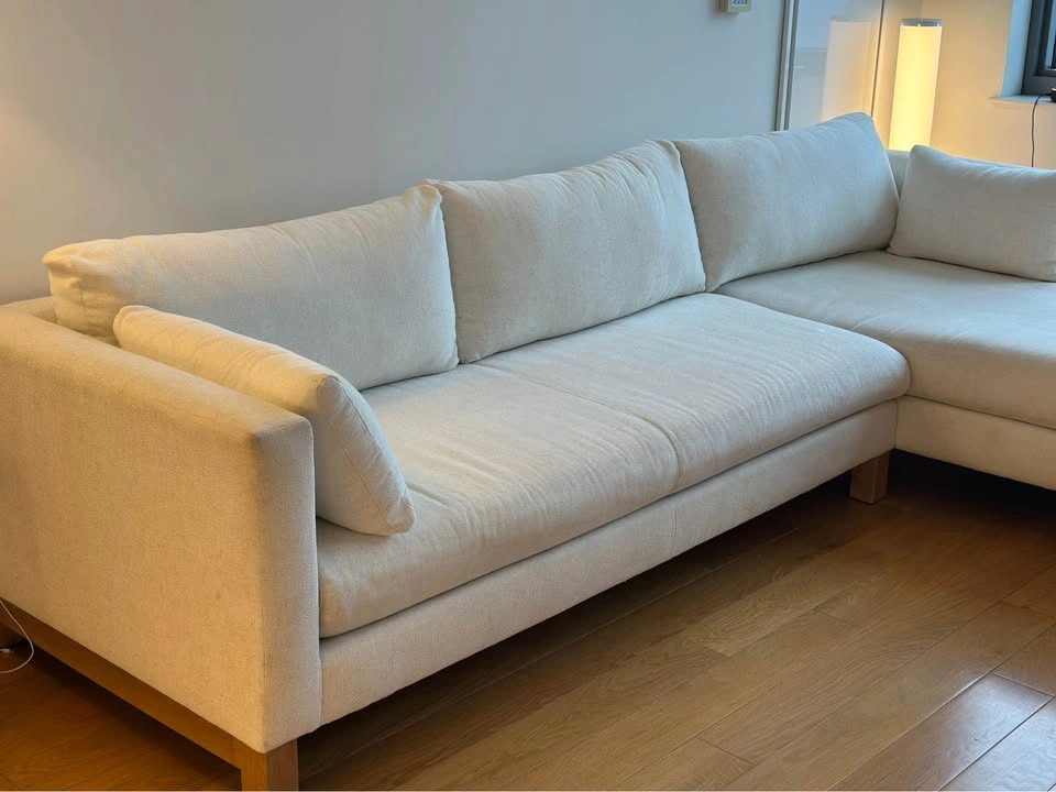 Crate & Barrel White Sectional Couch