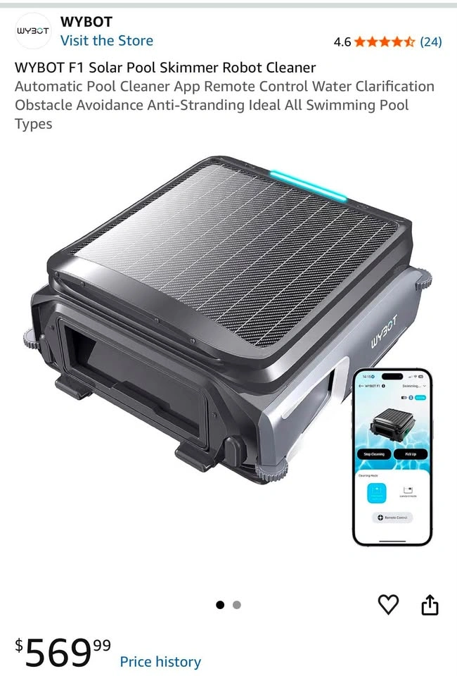 WYBOT F1 Solar Powered Robotic Pool Skimmer - photo 5