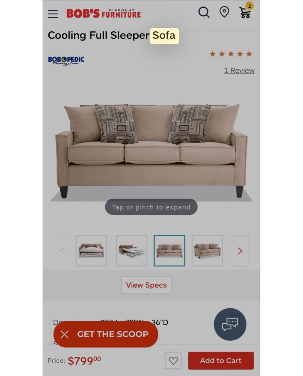 Move out sale: Sleeper Couch - photo 3