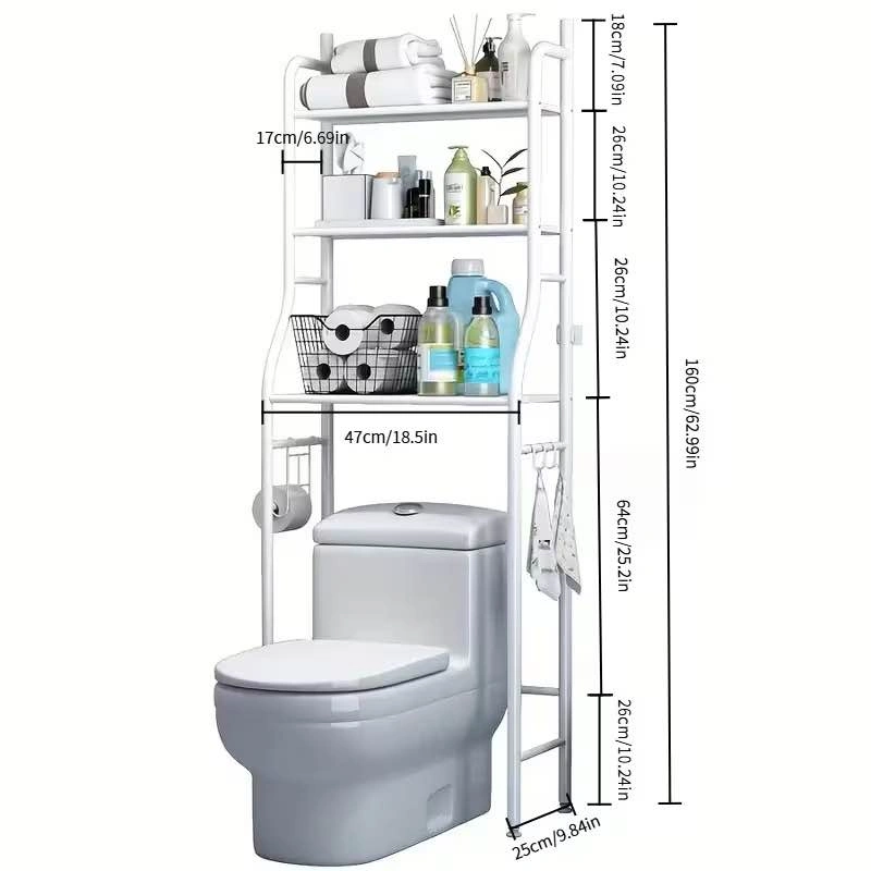 3-Tier Over the Toilet Storage Rack - photo 4