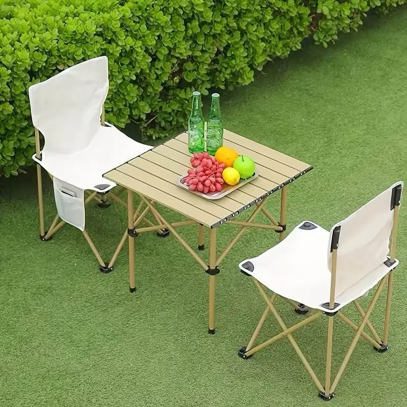 3-Piece Portable Folding Camping Table and Chair on sale - photo 2