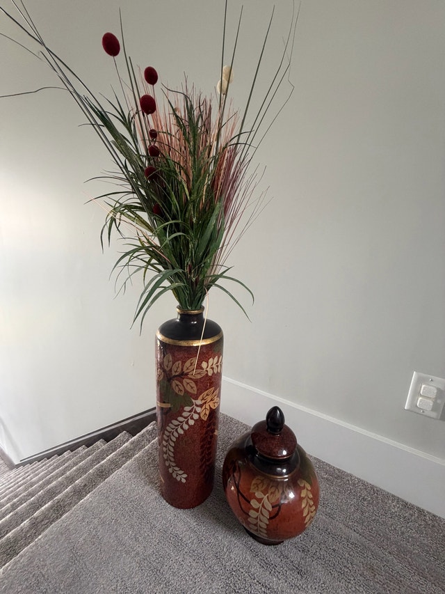 Matching rust and brown vase set - photo 4