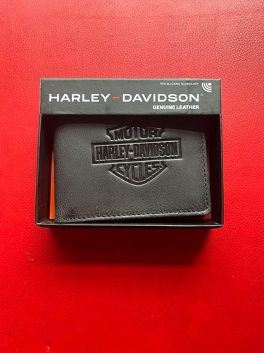 Harley-Davidson MWM049/08 Men's Black Leather RFID Wallet