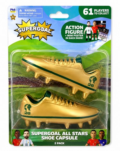 Supergoal All Stars Shoe Capsule 2 Pack Gold Soccer Cleats