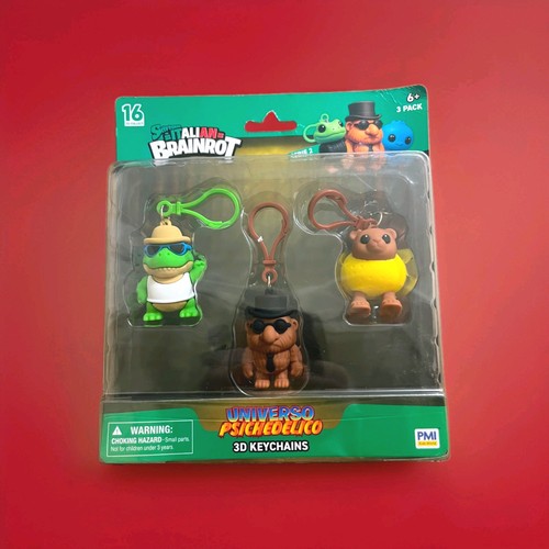 Italian Brainrot Universo 3D Keychain 3 Pack Assorted Characters