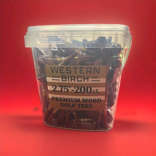 Western Birch 200 Count Golf Tees 2.75 Wooden Premium