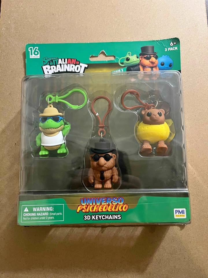 Italian Brainrot Universo Psicheoelico - 3 Pack 3d Key Chains