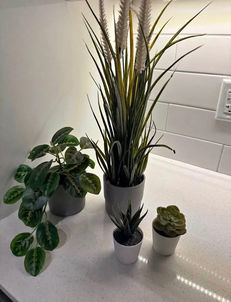 Set of 4 Artificial Potted Plants