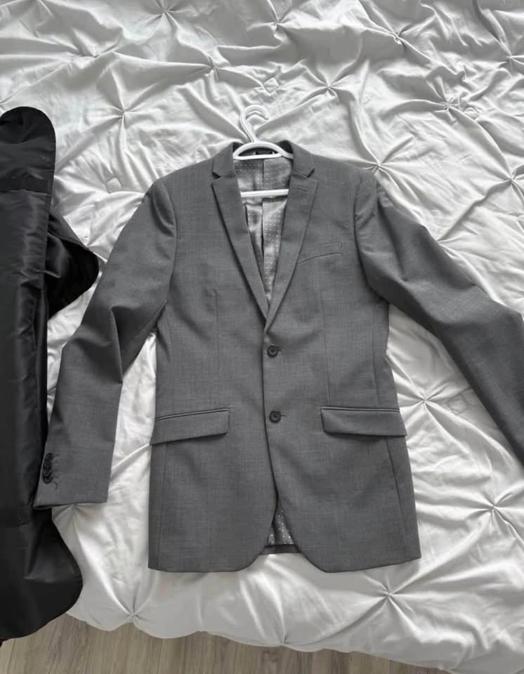 Grey 3-Piece Suit with Ties - photo 3