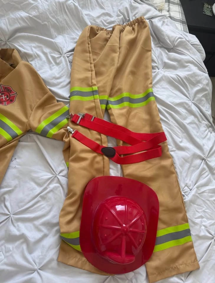 Adults medium Firefighter Costume with Helmet - photo 5