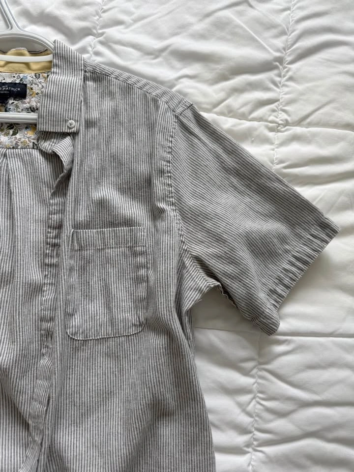 Rue Saint-Patrick Striped Short Sleeve Shirt large - photo 3