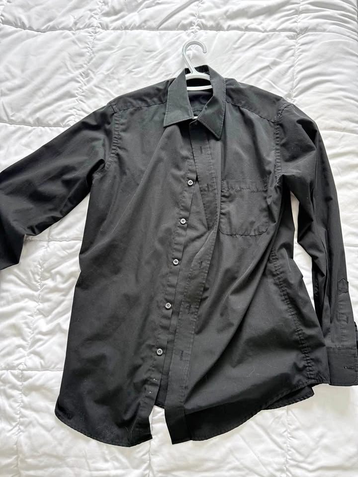 Protocol Classic Fit Black Long Sleeve Dress Shirt