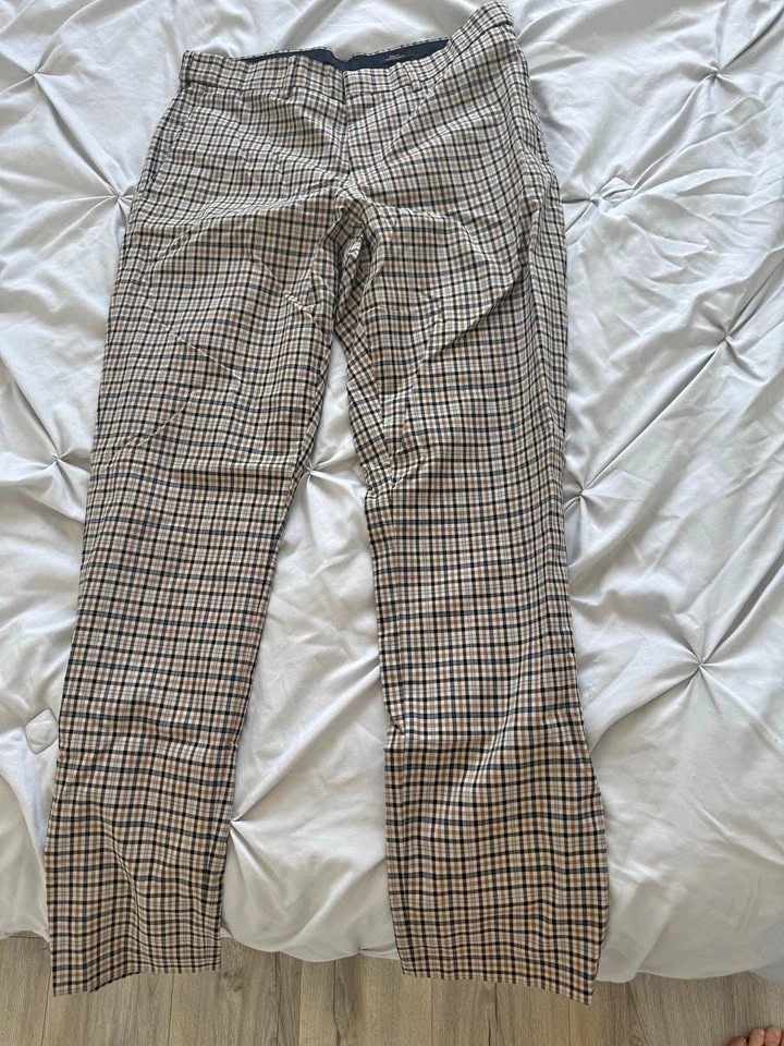 H&M Slim Fit Plaid Pants - Size 30