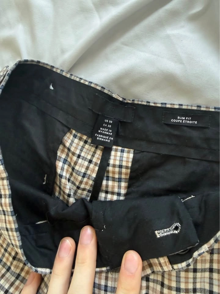 H&M Slim Fit Plaid Pants - Size 30 - photo 2