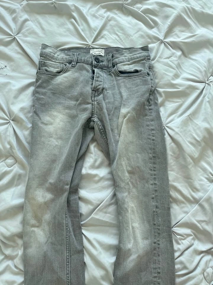 Only & Sons Grey Slim Fit Denim Jeans - Waist 32, Inseam 32