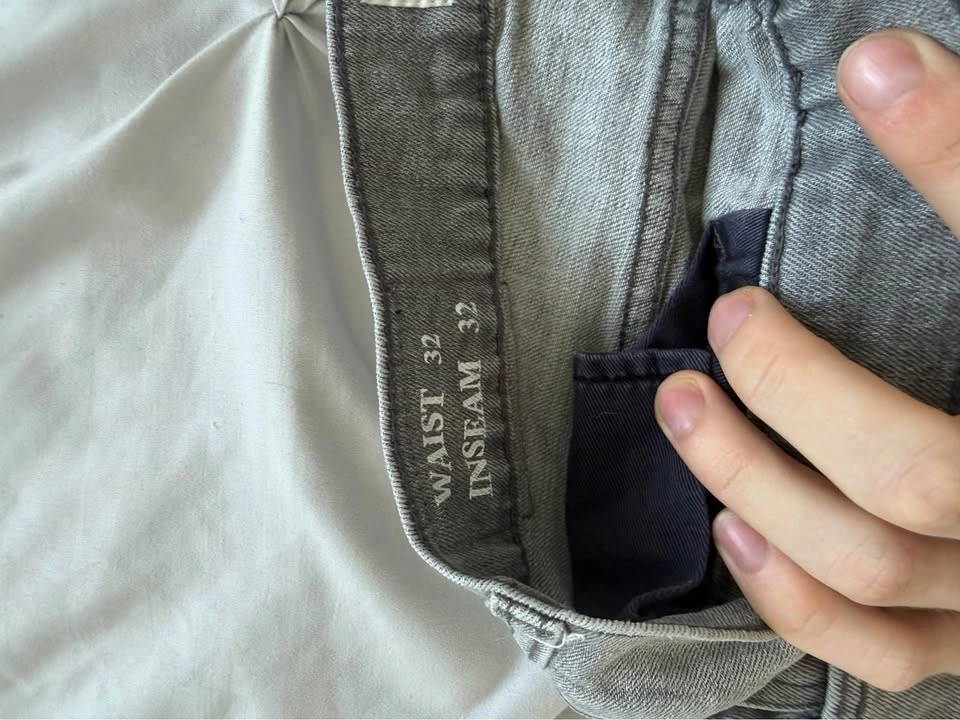 Only & Sons Grey Slim Fit Denim Jeans - Waist 32, Inseam 32 - photo 3