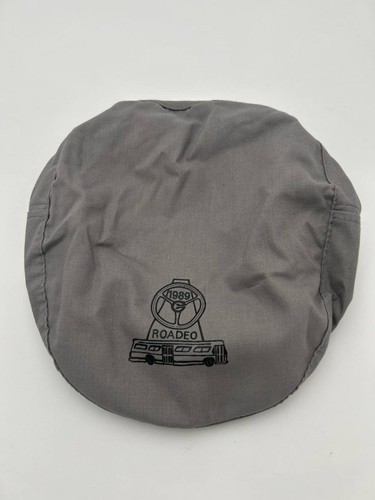 Vintage 1989 Bus Roadeo AJM Gray Flat Cap Transit Driver Korea