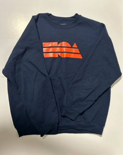 Electronic Arts EA Retro Logo Crewneck Sweatshirt XL Navy Orange