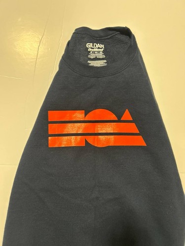 Electronic Arts EA Retro Logo Crewneck Sweatshirt XL Navy Orange - photo 3