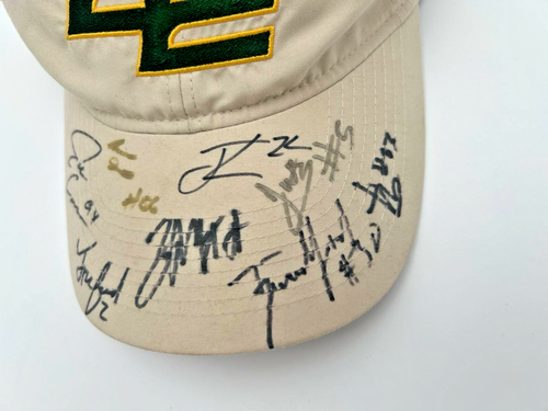 Vintage Edmonton Eskimos CFL Multi-Signed Tribal Gear Cap - photo 2