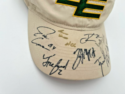 Vintage Edmonton Eskimos CFL Multi-Signed Tribal Gear Cap - photo 4
