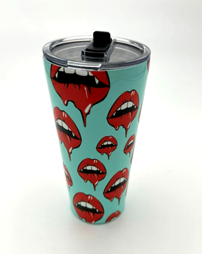 HydraPeak Grande 25 oz Red Lips Tumbler Teal