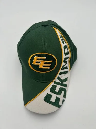 Vintage Edmonton Eskimos CFL Embroidered Cap – Green, Gold & Whi