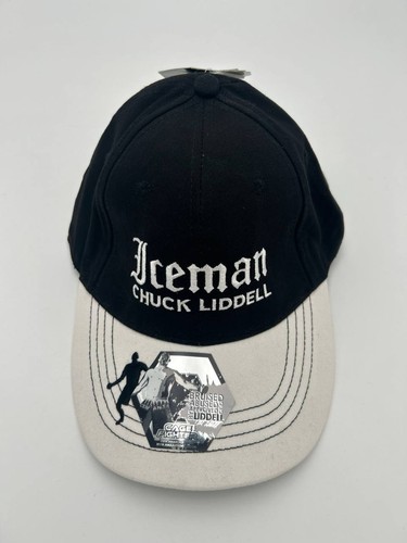 Chuck Liddell Iceman Cage Fighter MMA Hat Black White Cap