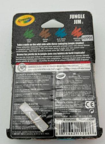 2014 Crayola Jungle Jim Washable Sidewalk Chalk 4 Pack NOS - photo 2