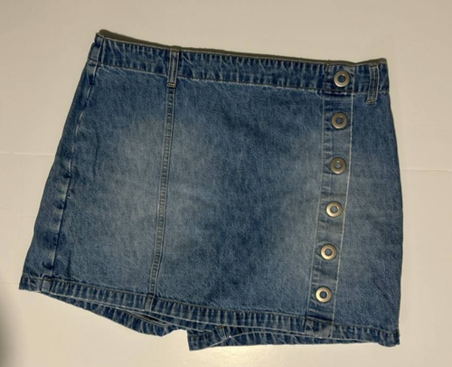 Sears Canada Nevada Denim Wrap Skort Women’s 10 Cotton
