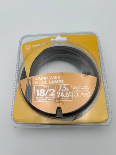 Southwire 18/2 SPT-2 Lamp Cord Wire Brown 25ft 7.5m 300V