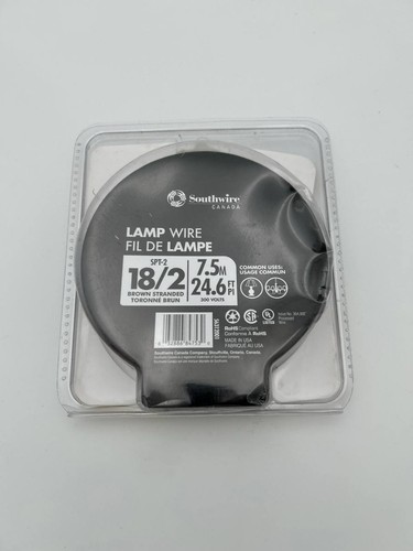 Southwire 18/2 SPT-2 Lamp Cord Wire Brown 25ft 7.5m 300V - photo 2