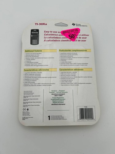 Texas Instruments TI-30Xa Scientific Calculator New Sealed 2009 - photo 2