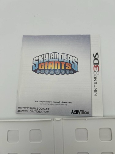 Skylanders Giants Nintendo 3DS Game Case Manual Inserts - photo 2