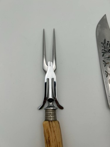 Vintage Klaus Tragbar Solingen Carving Knife Fork Set - photo 2