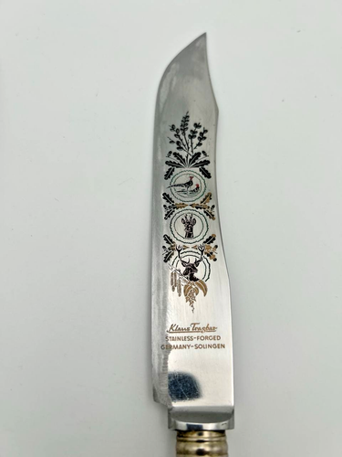Vintage Klaus Tragbar Solingen Carving Knife Fork Set - photo 4