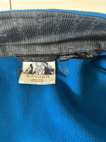 Spyder Men's L Blue Gray Full Zip Fleece Jacket Ski Hiking - photo 5