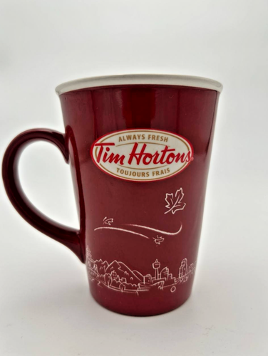 2010 Tim Hortons Limited Edition #010 Red Canada Skyline Mug