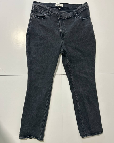 Abercrombie Curve Love 90s Slim Straight Jeans 33 16S Black