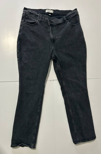 Abercrombie Curve Love 90s Slim Straight Jeans 33 16S Black - photo 2
