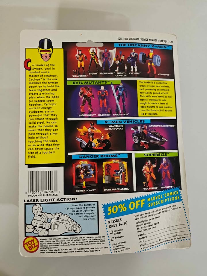 The Uncanny X-men Cyclops Retro Action Figure New MIB - photo 2