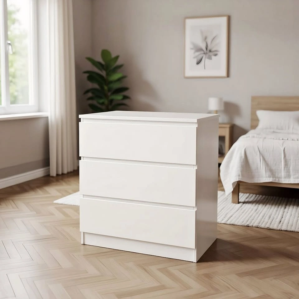 Minimalist White Drawer Chest – Elegant Modern Storage