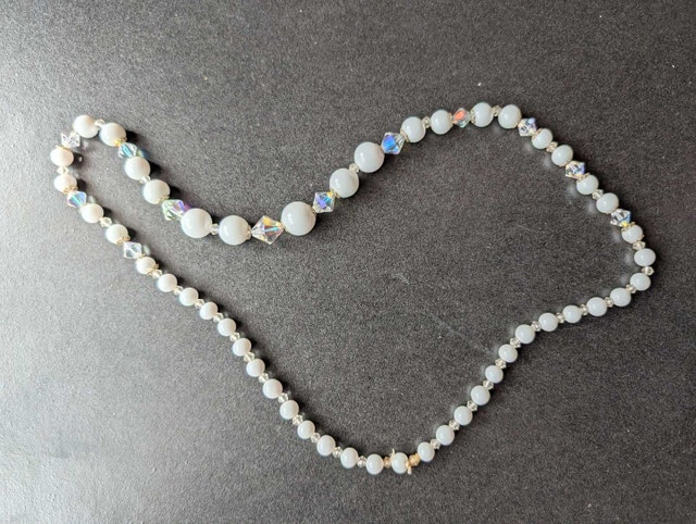 Crystal and Bead Necklace