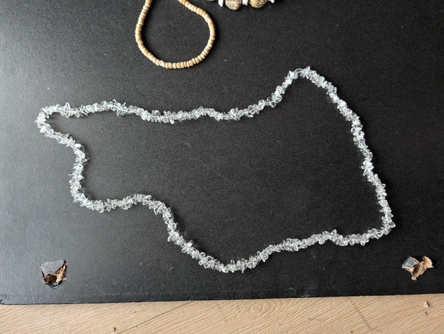 Clear Quartz Chip Bead Necklace