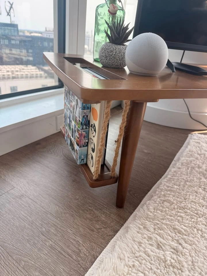 West Elm Mid-Century Modern Wood Coffee Table / TV Stand - photo 2