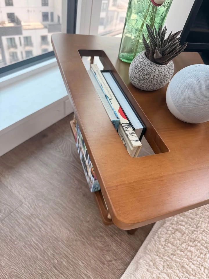 West Elm Mid-Century Modern Wood Coffee Table / TV Stand - photo 3