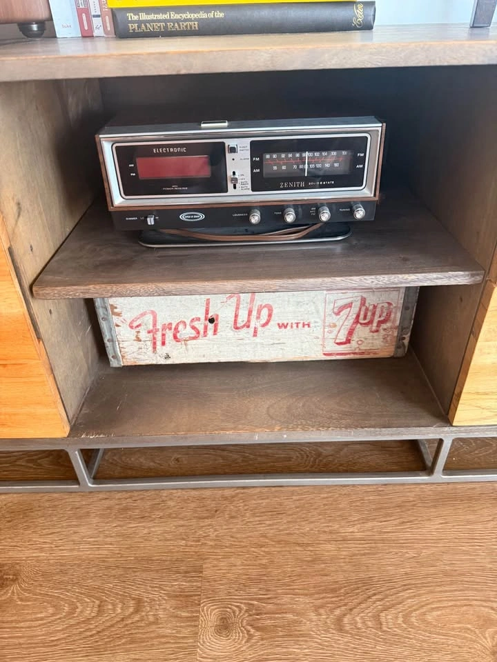 Mid-Century Modern Wood and Metal Media Console - photo 3